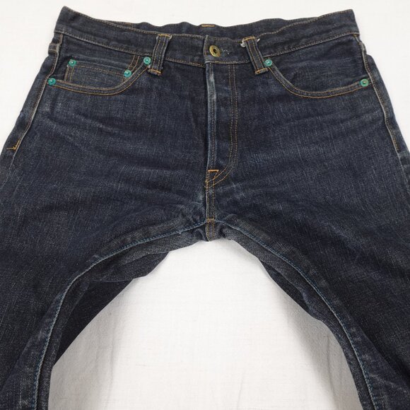 Japan Blue Selvedge Raw Denim Jeans Men's 32x26 Straight Leg Made in Japan - Picture 6 of 14
